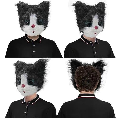 Cat Animal Mask, Cosplay, Halloween Headgear, Masquerade Ball, Cat Head, Theme Parties, Carnivals, Animal Costume, Cat Mask, Year-End Parties, Graduat