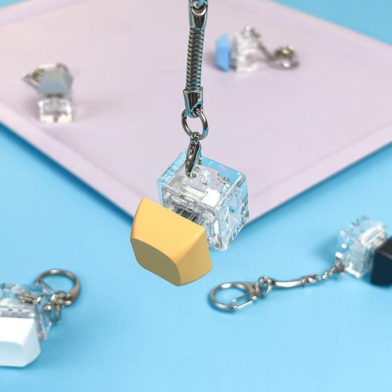 Sensory Mechanical Keychain Stress Relief Toy 5000+ Presses Count Soft ABS Portable Focusing Tool For Classroom Office Travel