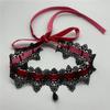 Elegante Schwarze Spitze Schleife Choker Halskette Gotischer Kragen Halskette Vintage Choker Kurze Kette Halskette Schmuck