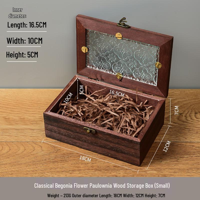 Деревянный стеклянный шкаф в скандинавском стиле для косметики и мелочей с ящиком