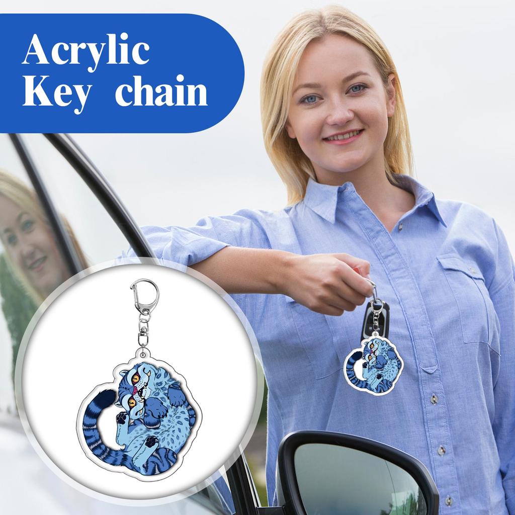 Cartoon Anime Movie Transparent Acrylic Keychain Pendant, Exquisite Gift Hanging Accessories For Backpacks
