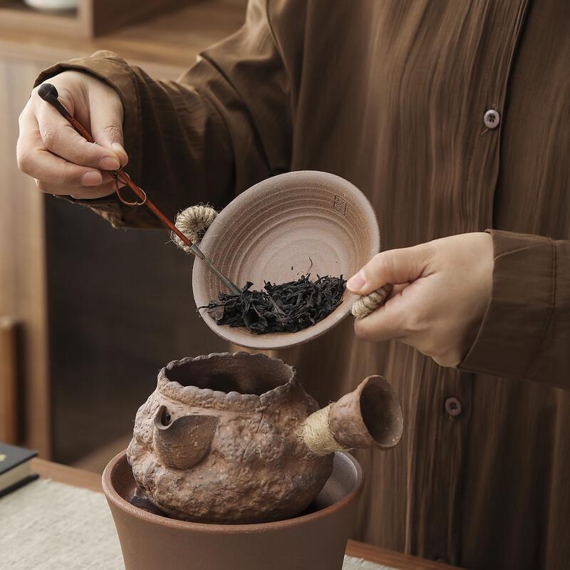 Retro Ceramic Candle Tea Roaster & Frying Tray Set