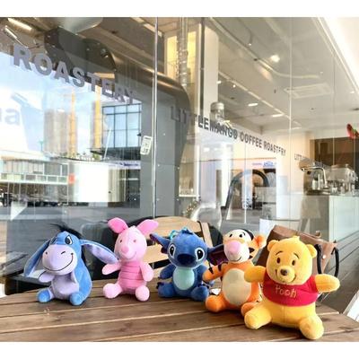 5pcs/set Winnie The Pooh Tigger Piglet Eeyore Plush Toy Cute Animal Bear Keychain Tiger Pig Donkey Soft Stuffed Doll Kids Gifts