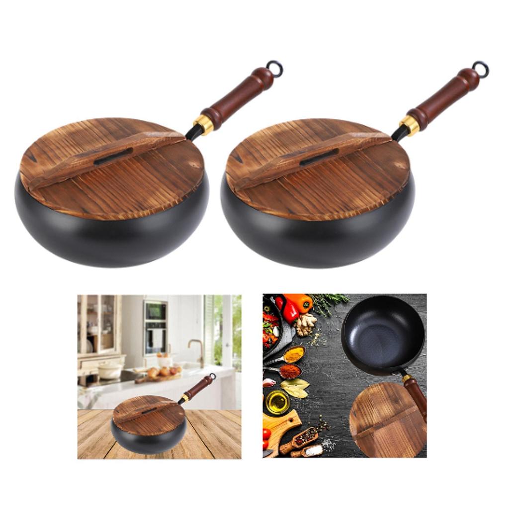 BRINDEN WOK PAN KOINGE Cookware Iron for All Cooktops Hotel Kitchen Camping