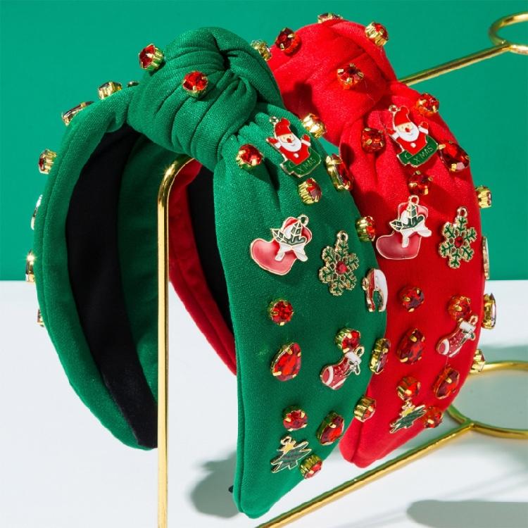Weihnachts-Haarreif Blingbling Karaoke-Party Kostüm Weihnachtsknoten-Stirnband