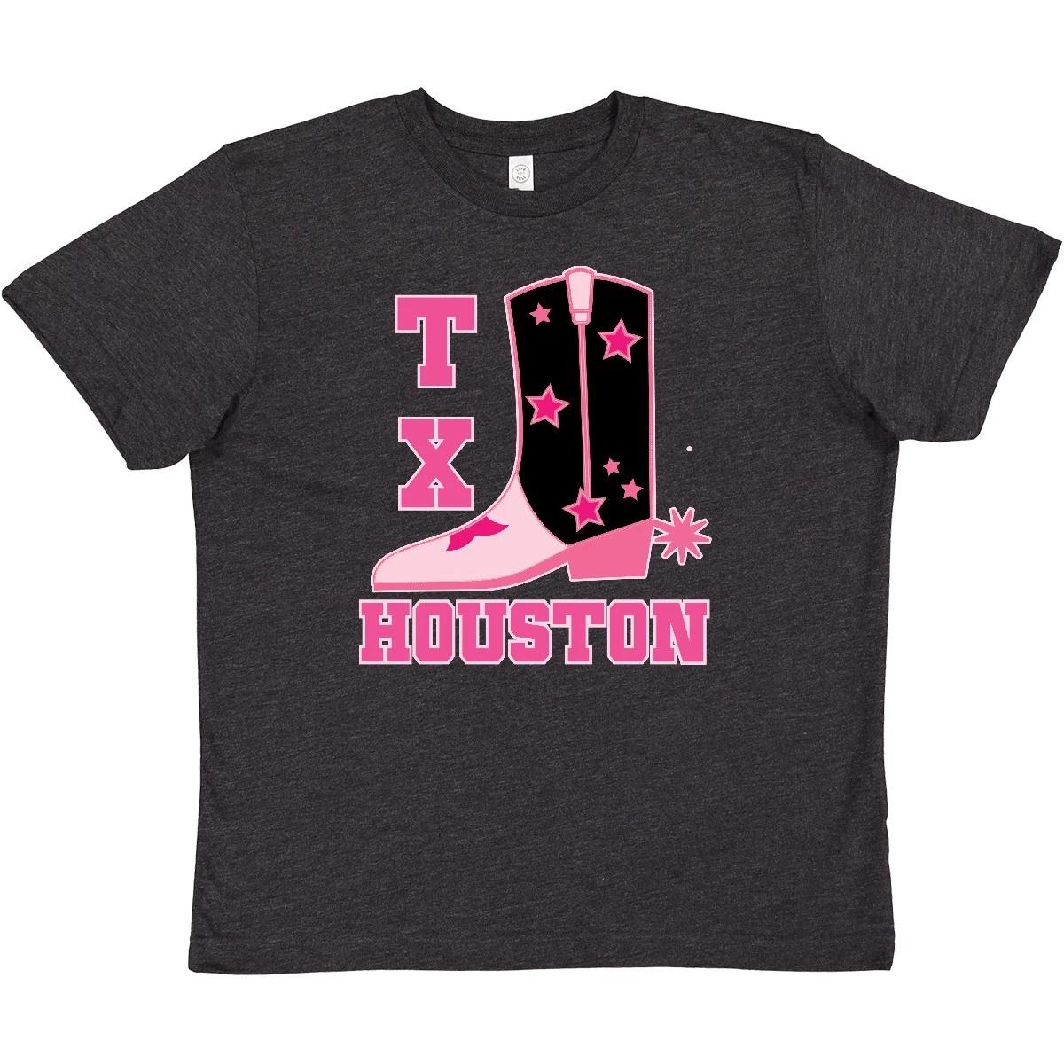 

Inktastic Houston Texas Cowgirl Youth T-Shirt Cute Boot Hometown Cities City U S 120