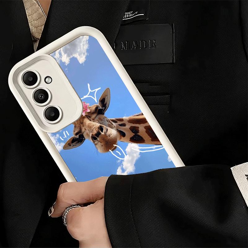 Phone Case for Samsung Galaxy S26 S25 Ultra S24 FE Giraffe Animal Pattern Shell S23 Plus S22 + S21 S20 5G Soft Silicone Funda