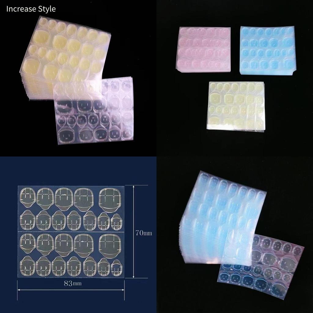Transparent Double-sided Sticky Jelly Nail Adhesive For Extended Manicure Lifespan 24 Pieces 0.35mm Yellow Gel