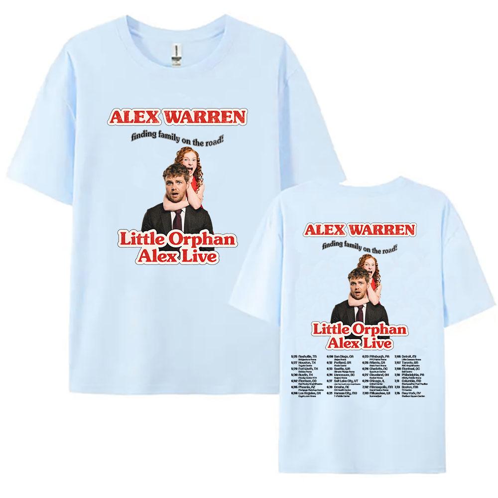 Little Orphan Alex Live T-shirt ALEX WARREN Finding Family on The Road Tshirt Short Sleeve Cotton Loose T Shirt Print Tee