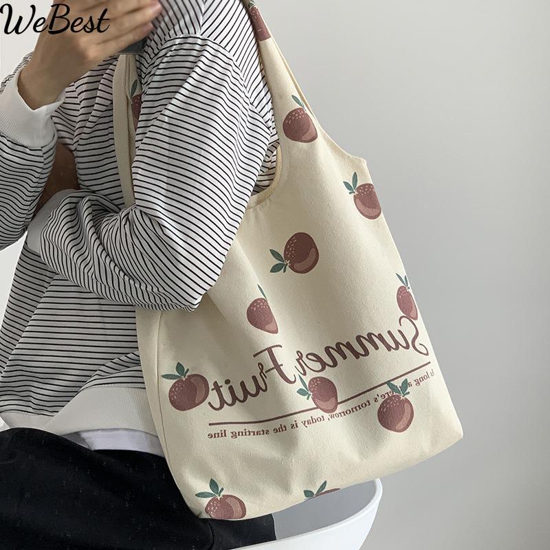 

New Orange Canvas Bag Female Single Shoulder