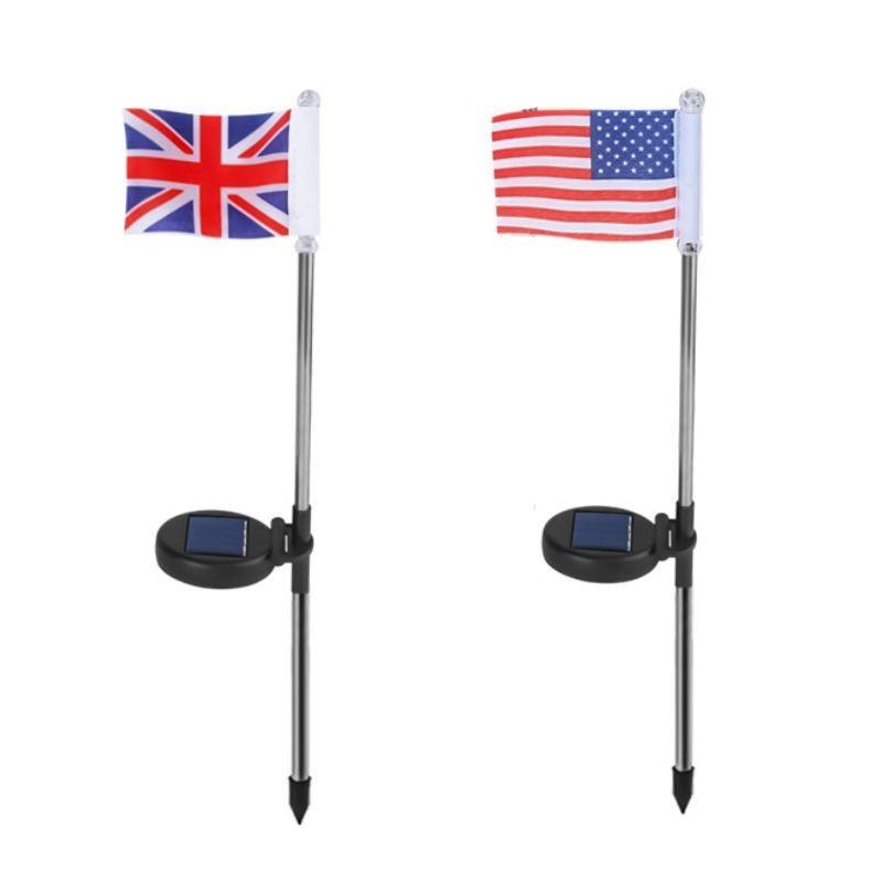 Atemberaubende LED-Solar-Gartenflaggenleuchten für patriotische Dekorationen Mit Ip65 Wasserdicht