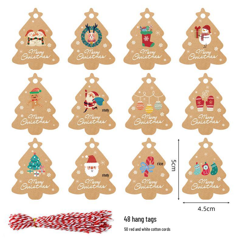 Christmas Tree Hanging Tag & Gift Message Card