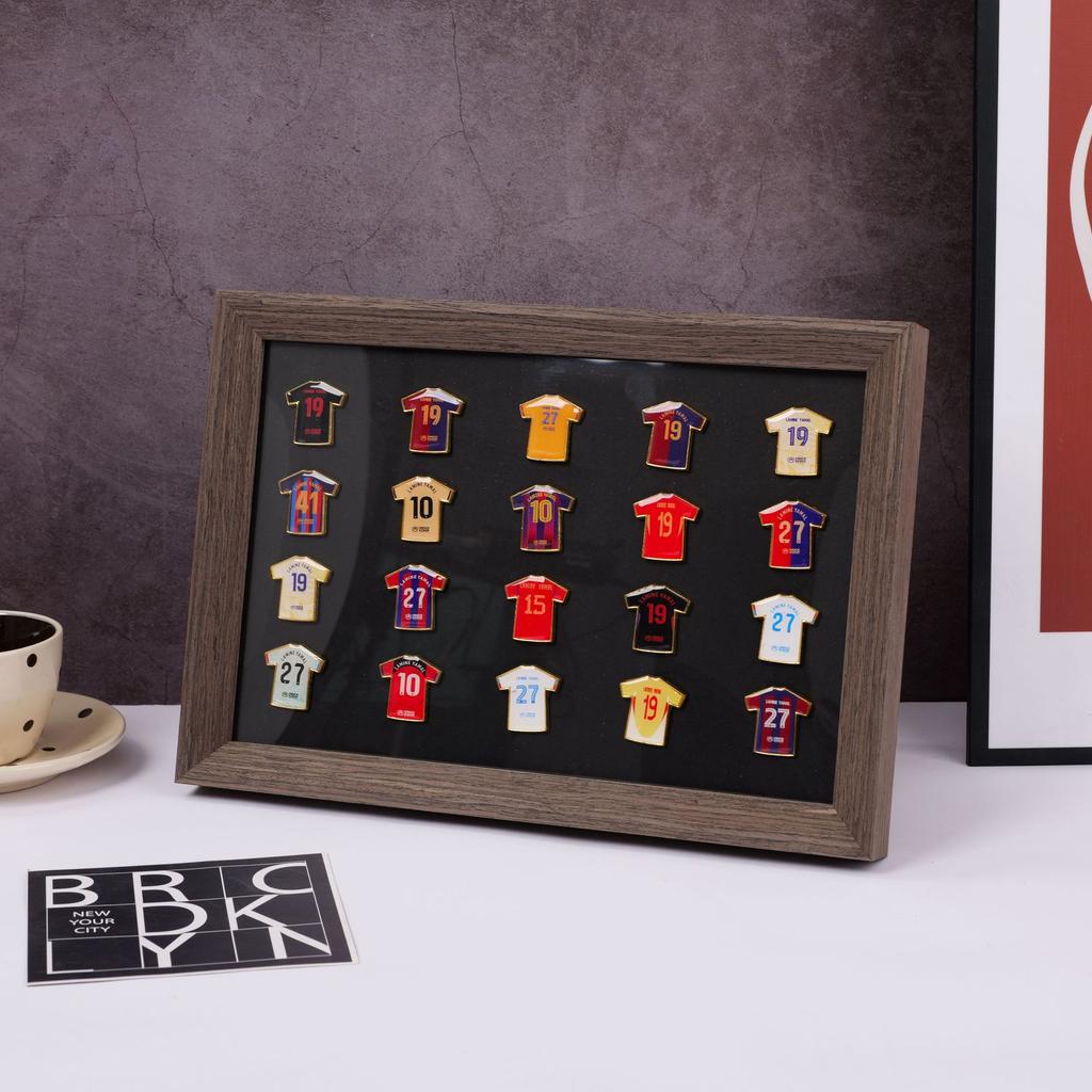 Fußballstar Trikot Abzeichen Fotorahmen, Geburtstagsgeschenk für Freund Ehemann, Tischdekoration Andenken