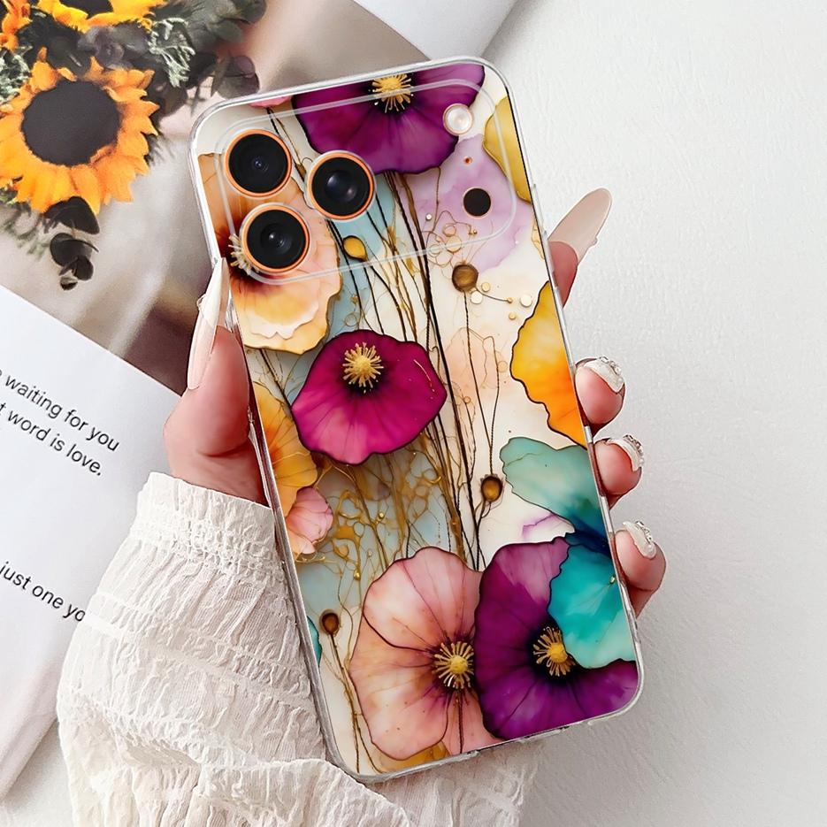 For Apple iPhone 17 Pro Max Case iPhone17 Air Fashion Painted Cover Soft Silicone Case For iPhone 17 Air iPhone17 Pro Max Fundas