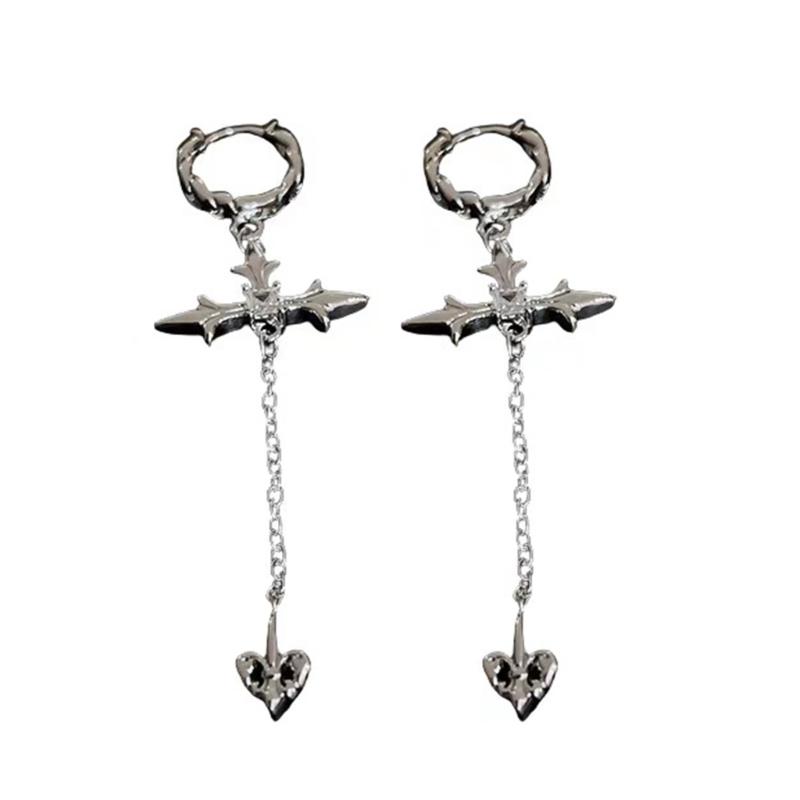 

Fashionable Fringe Ear Rings Zircon Cross Tassels Earrings for Women Girls Commuting Temperament Earring Party Jewelry 1