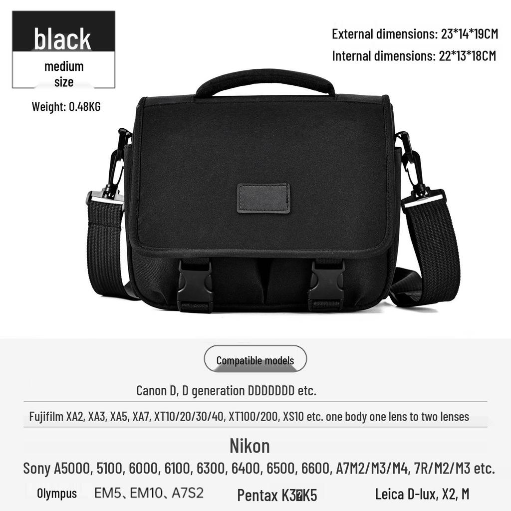 Waterproof Portable Camera Bag for Canon, Sony, Fuji, Nikon SLR/Mirrorless - Single Shoulder Photography Bag