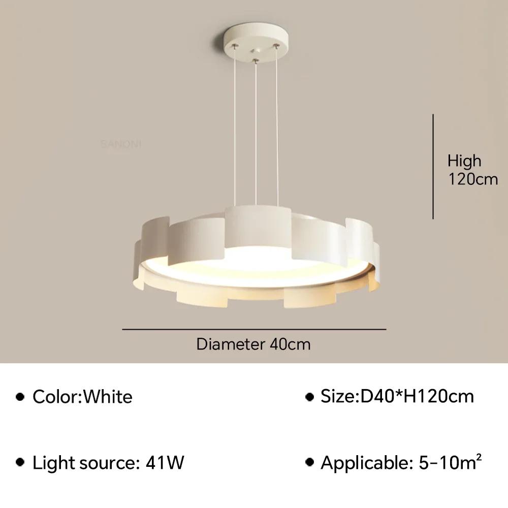 Modern LED Ceiling Lamp for Living Dining Room Aisle Bedroom Creamy Wind Ceiling Chandelier Indoor Home Decor Lighting Fixture