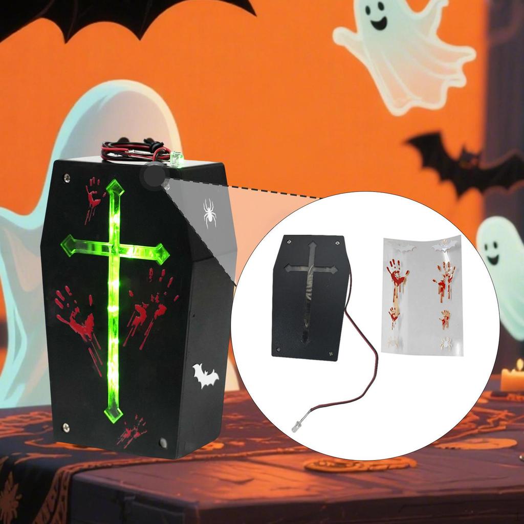 Halloweenský křičící box reproduktor Hlukový generátor Párty dekorace Záludný hlasem aktivovaný přehrávač Pohyb