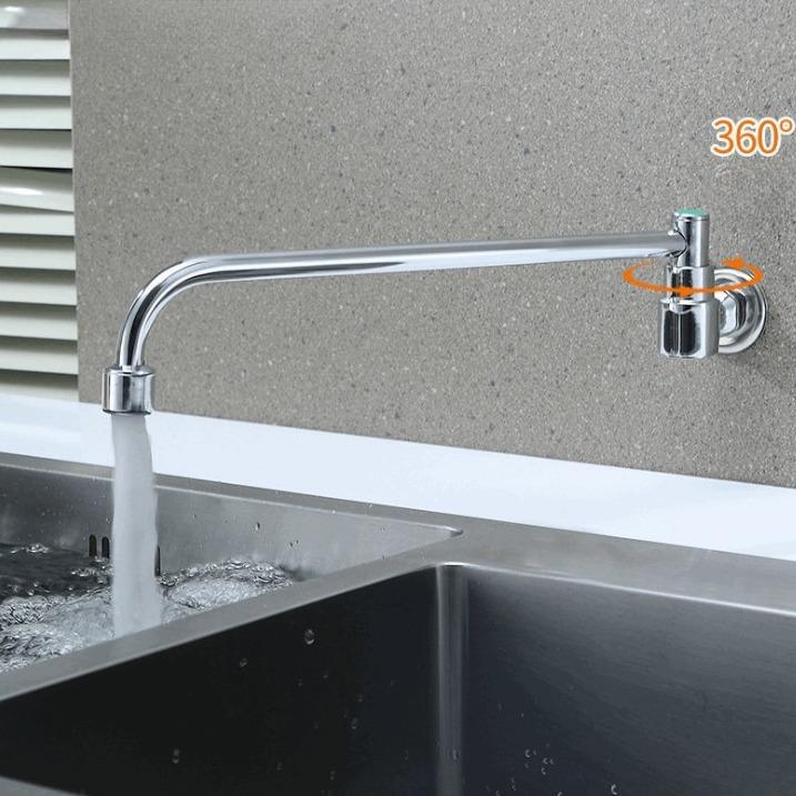 Commercial Stove Faucet Automatic Swing Hotel Kitchen Stove Faucet Dish Basin Semi-automatic Swing Faucet