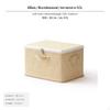 Fabric Lockable Storage Box with Minimalist Striped Design Secure Organizer for