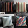 Classic Striped Cushion Cover Natural Linen Organic Fabric DoubleSided Printing Sofa Home Decor Breathable Environmentally