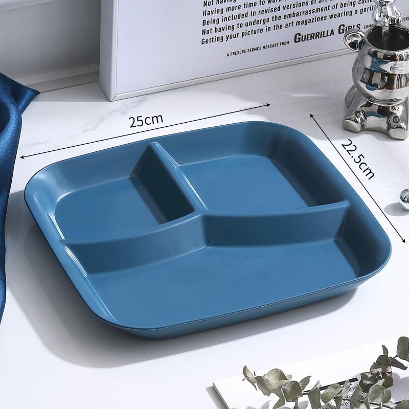 Cute Wheat Straw Divided Plate, 3-Compartment, Drop-Proof, Heat-Resistant - Perfect for Home or Kindergarten Baby Meals