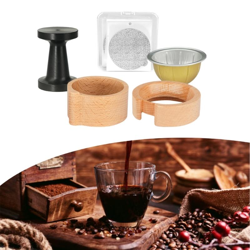 Coffee Pods Refill Accessory Embossed Foil Lids Included Coffee Pods Shell Filler Set Plastic Texture for Coffee Pods