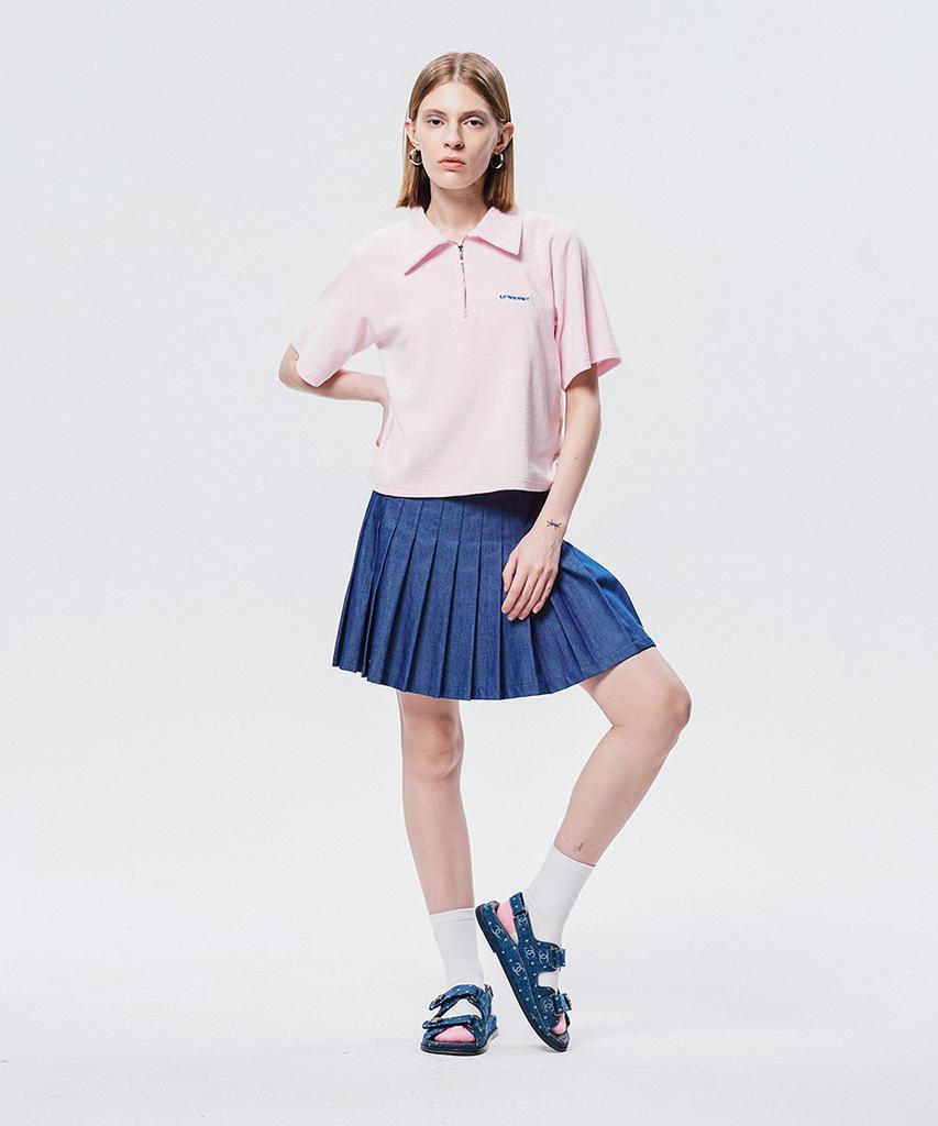 Le Sonnet Denim Rubber Skirt Indigo