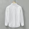 6633 Men's Oxford Long-Sleeve Embroidered Casual Shirt Jacket