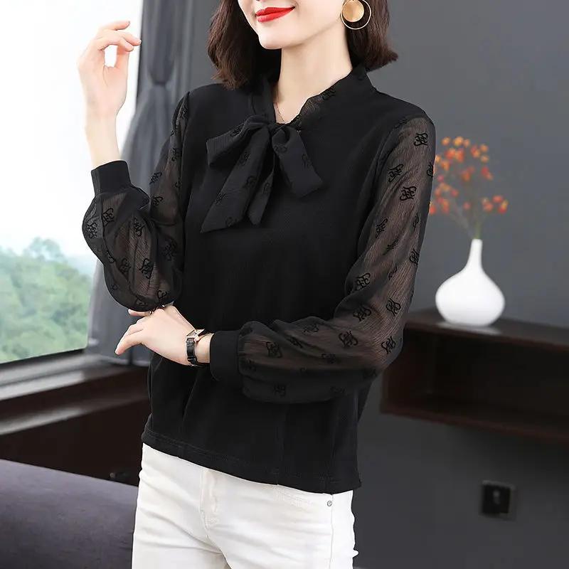 Bottoming Shirt Middle-aged Fashionable Temperament Top New Style Women Age-reducing Loose Slimming