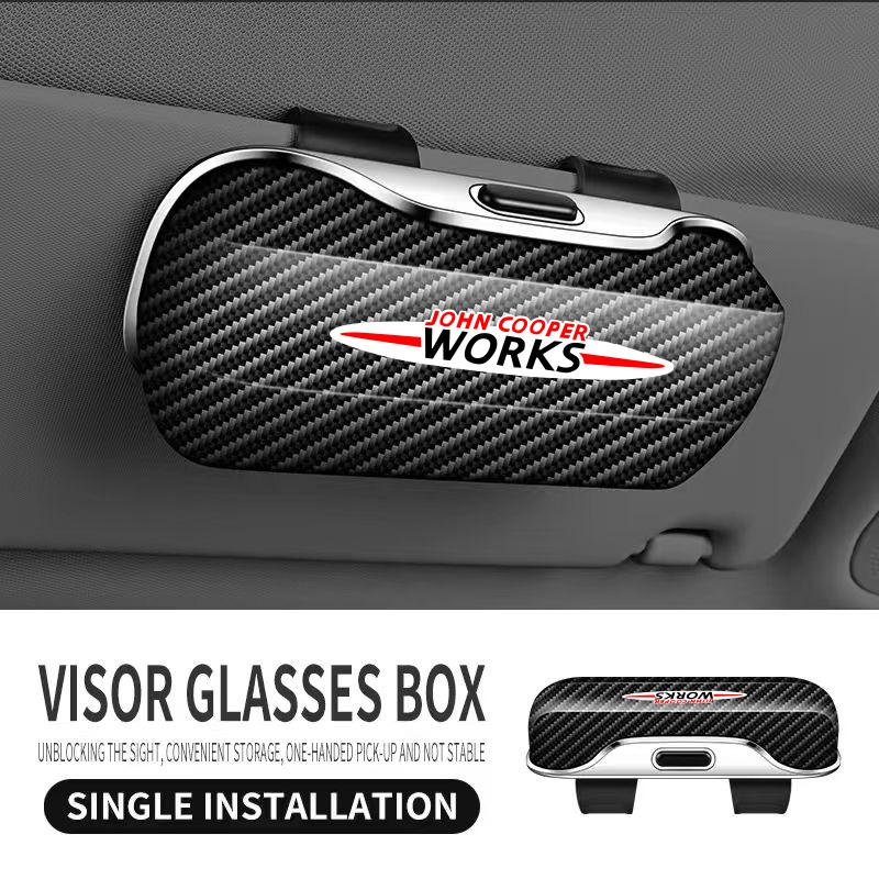 

Car Eyewear Case Box Sunglasses Holder Sun Visor Storage Protective Frame Box Glasses Clip For Mini Jcw John Cooper Works