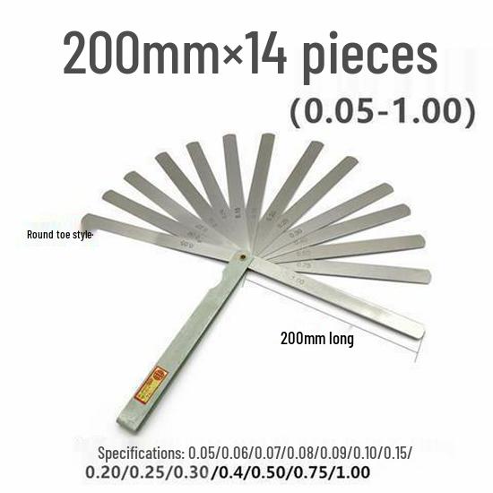 Precision Metric/Inch Feeler Gauge: 0.02-1.0mm Thickness Gauge Ruler Micrometer