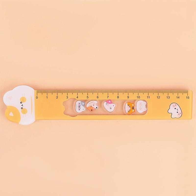 Acrylic Stationery Ruler Cartoon Animal Cartoon Ruler Cute Animal Ruler Lightweight For Student Use Classroom School Supplies