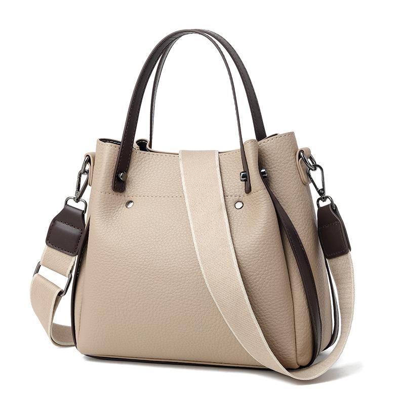 Bags 2025 New Wide Strap Women's Bag Commuter Large Capacity Bucket Bag Versatile Fashion One Shoulder Women's Handbag