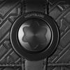 Montblanc Jet Black Series Brand Embossed Pattern Solid Color Full Grain Cowhide Mini Shoulder Crossbody Clutch Men bags 128740