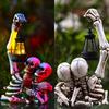 New Halloween Skull Solar Resin Ornament Ghost Festival Tabletop Entrance Garden and other decorative gifts