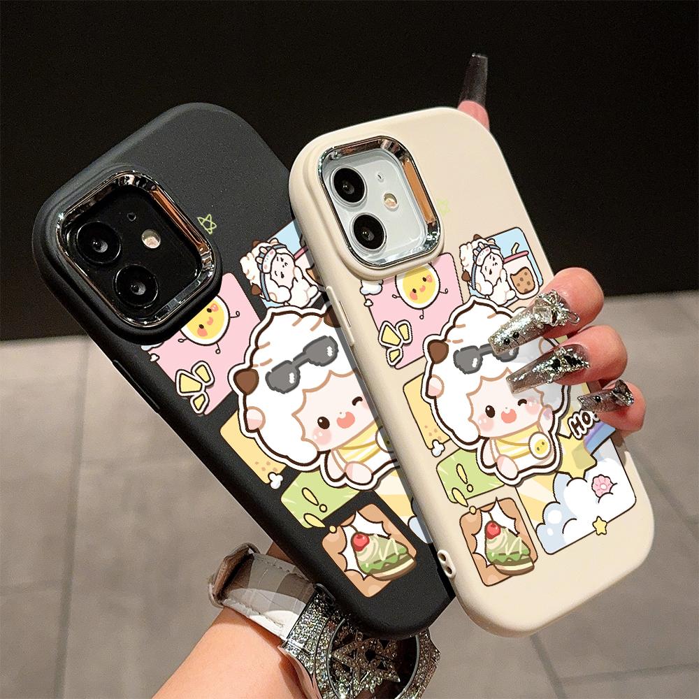 For OPPO A16 A38 A57 A58 A74 A78 A98 Reno8T Reno13F Realme C25S C53 C65 Tegneserie Svart Katt Sølvkant Mykt Flytende Silikon Beskyttelsesdeksel