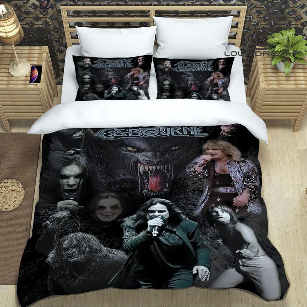 Set Biancheria da Letto Stampati Ozzy Osbourne squisito set di biancheria da letto copripiumino set piumone set biancheria da letto lusso regalo di compleanno