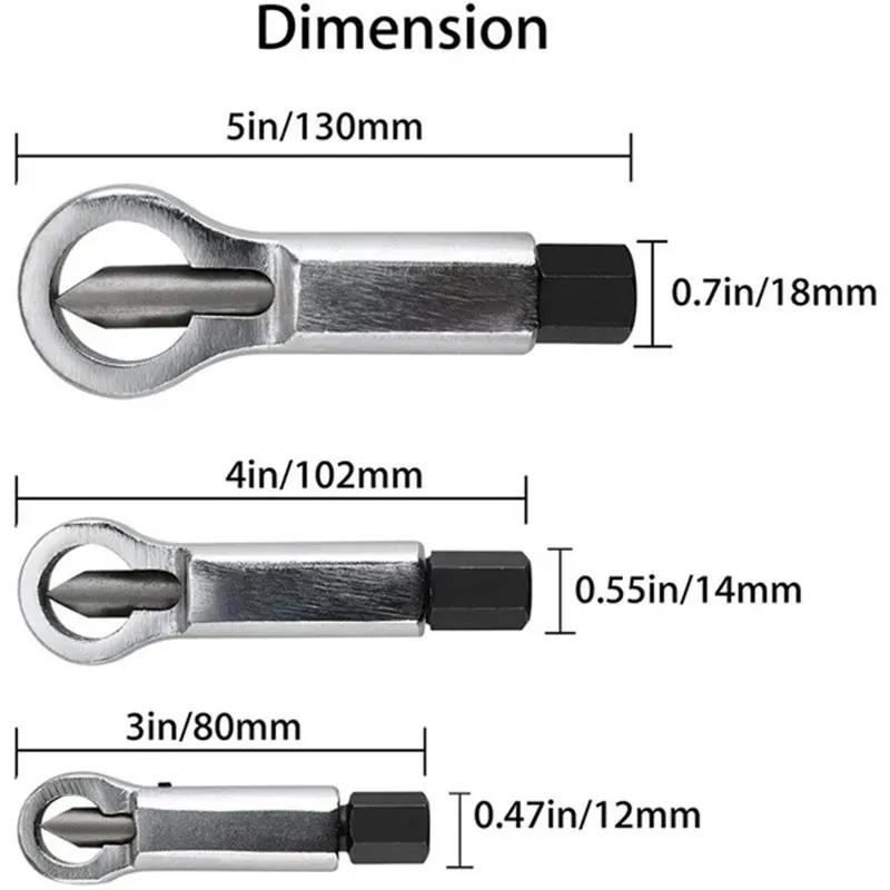 Rusty Nut Separation Wrench Damaged Screw Nut Splitter Remover Spanner Remove Cutter Tool Steel Wrench Hex Extractor Tools