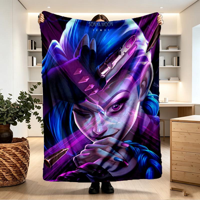 Jinx Print Blanket - Soft & Comfortable, for Bedroom, Travel, Sofa, Home Decoration - Birthday Christmas Gift for Friend