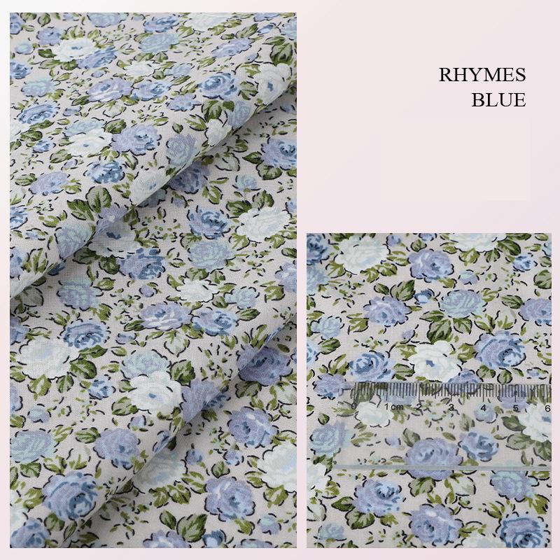 100*145cm High-density Cotton Poplin Plant Flower Printed Fabric For Diy Sewing Dolls Kid Dress Apparel Quilted Bedding Textiles