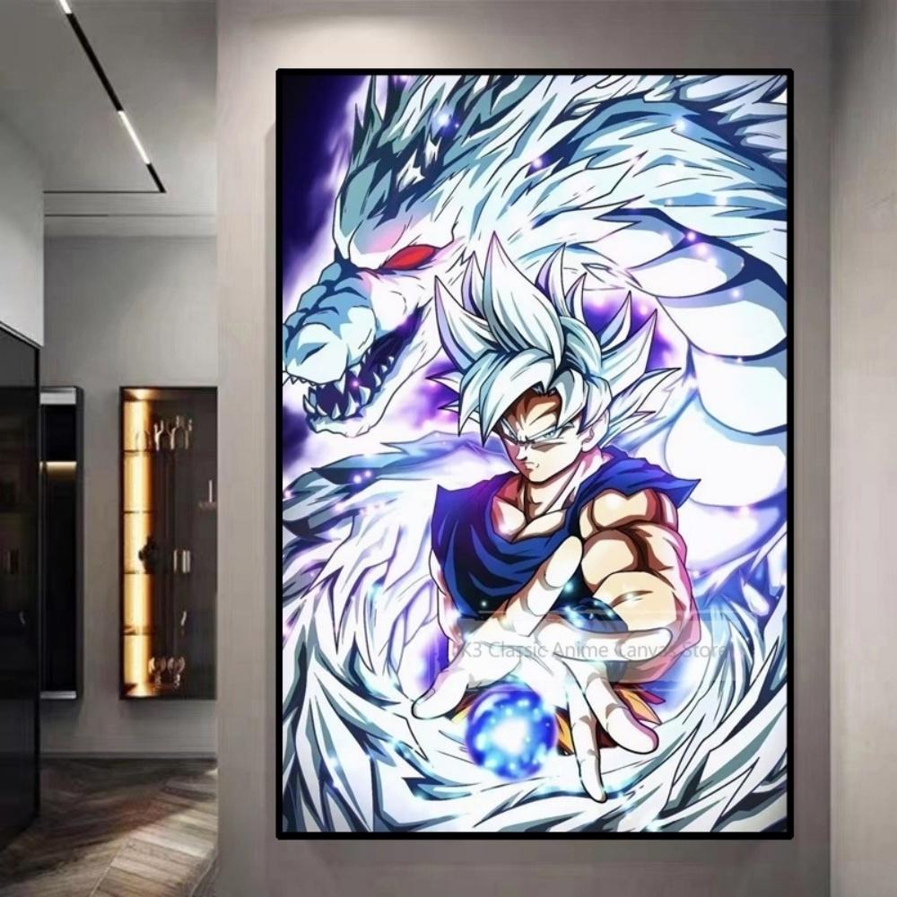 Dragon Ball Starry Night Tapestry  Sun Wukong Super Saiyan Anime Hanging with Gokus Kamehameha Ideal for Otaku Bedroom Decor