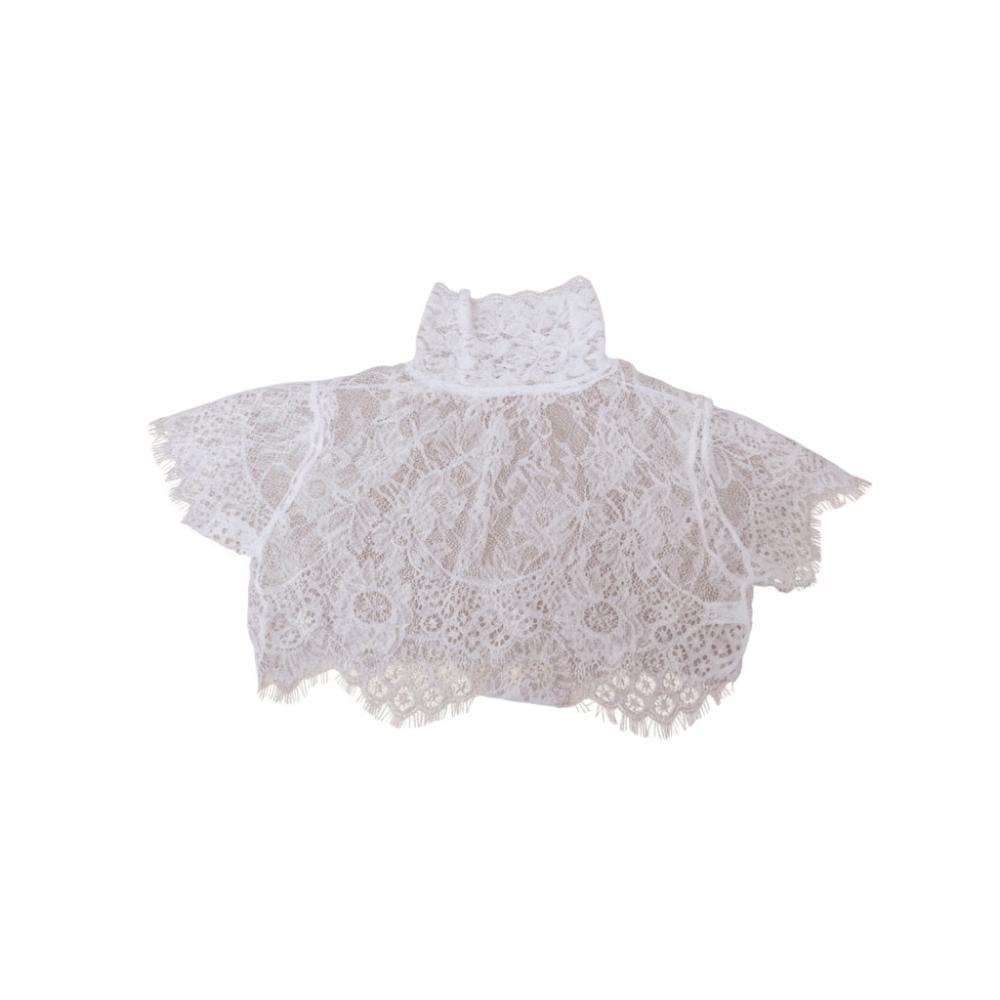 Shawl Wrap Blouse Lace Collar Elegant Removable Collar Women Detachable Fake Collar  Top Decoration