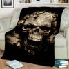 Gothic Horror Skull Ghost Cartoon  Blanket,Soft Throw Blanket for Home Bedroom Bed Sofa Picnic Travel Office Cover Blanket S#