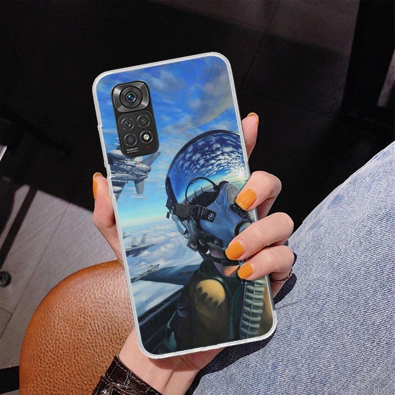 

Military Aircraft Warship Fighter Phone Case For Xiaomi Redmi Note 15 14 13 12S 12 11 Pro Plus 14S 11S 11E 10 10S 11T 5G Persona Redmi Note 14 Pro 4G