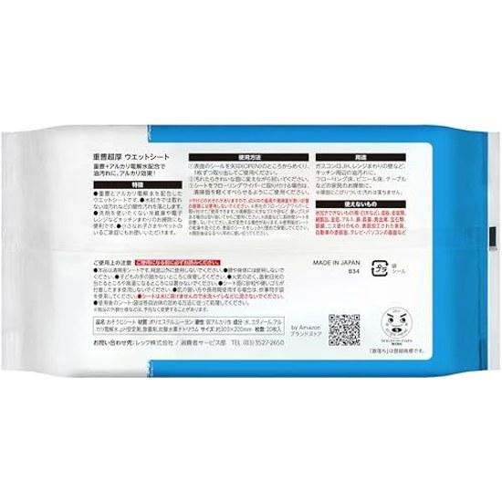 Gekiochi-kun Baking Soda Extra Thick Wet Wipes Flooring Cleaning 20 Sheets X 12 Packs White