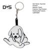 Dog Lover Prank Keychain Pendant Funny Interactive Design Rotable Ball Keyring with Smooth Bearing Key Chain Stress Relief Toy