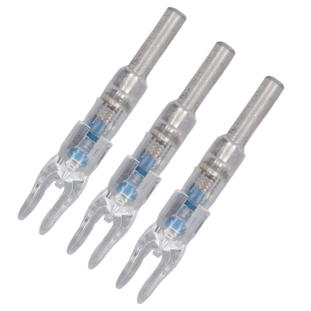 3PCS Lighted Nocks for Arrows Automatic Lighting 6.2mm Internal Diameter Archery Shaft Luminous Arrow Tail for Outdoor