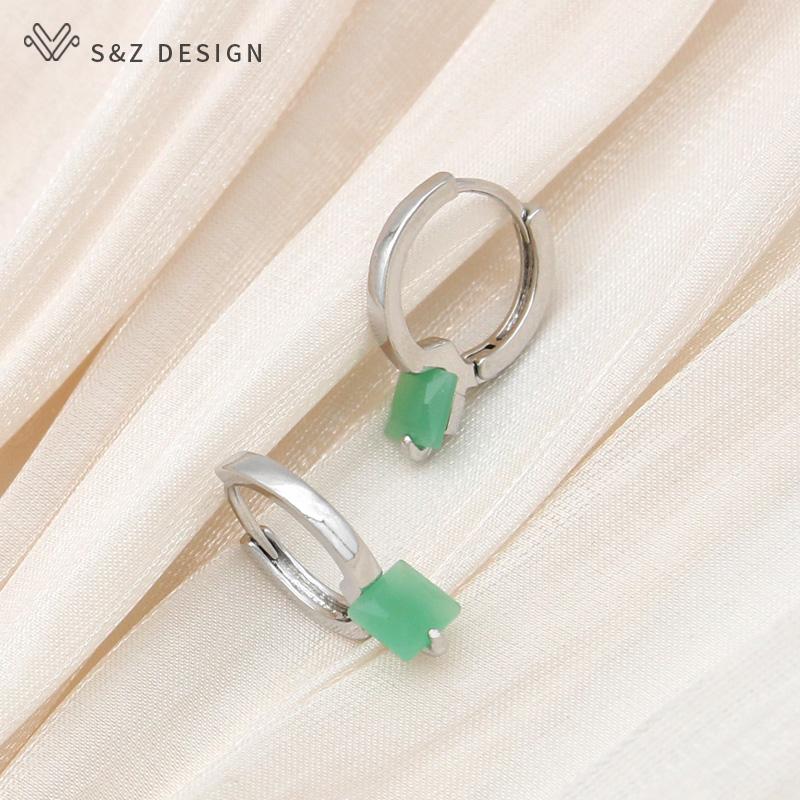 Moda elegancka róża złoty kolor kwadratowa cyrkonia spadek kolczyki dla kobiet biżuteria ślubna modny prezent na kolczyki