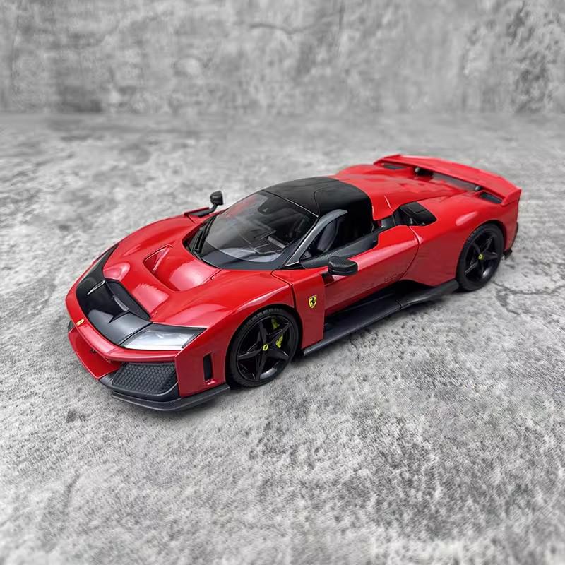 

New In Stock 1:24 Bburago Ferrari F80 Fully-Open Simulation Alloy Miniature Diecasting Car Model Children S Toys Collection Gift красный